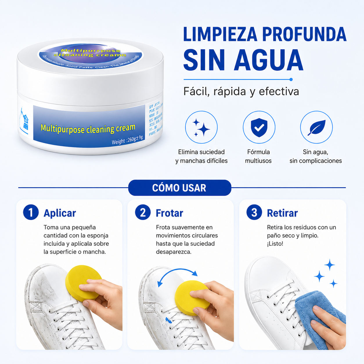 NOVAC: Crema de limpieza para zapatillas