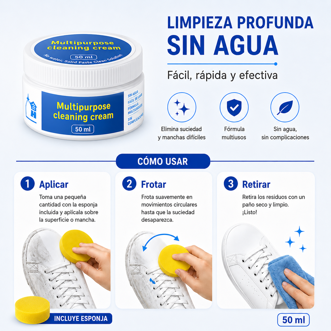 NOVAC: Crema de limpieza para zapatillas